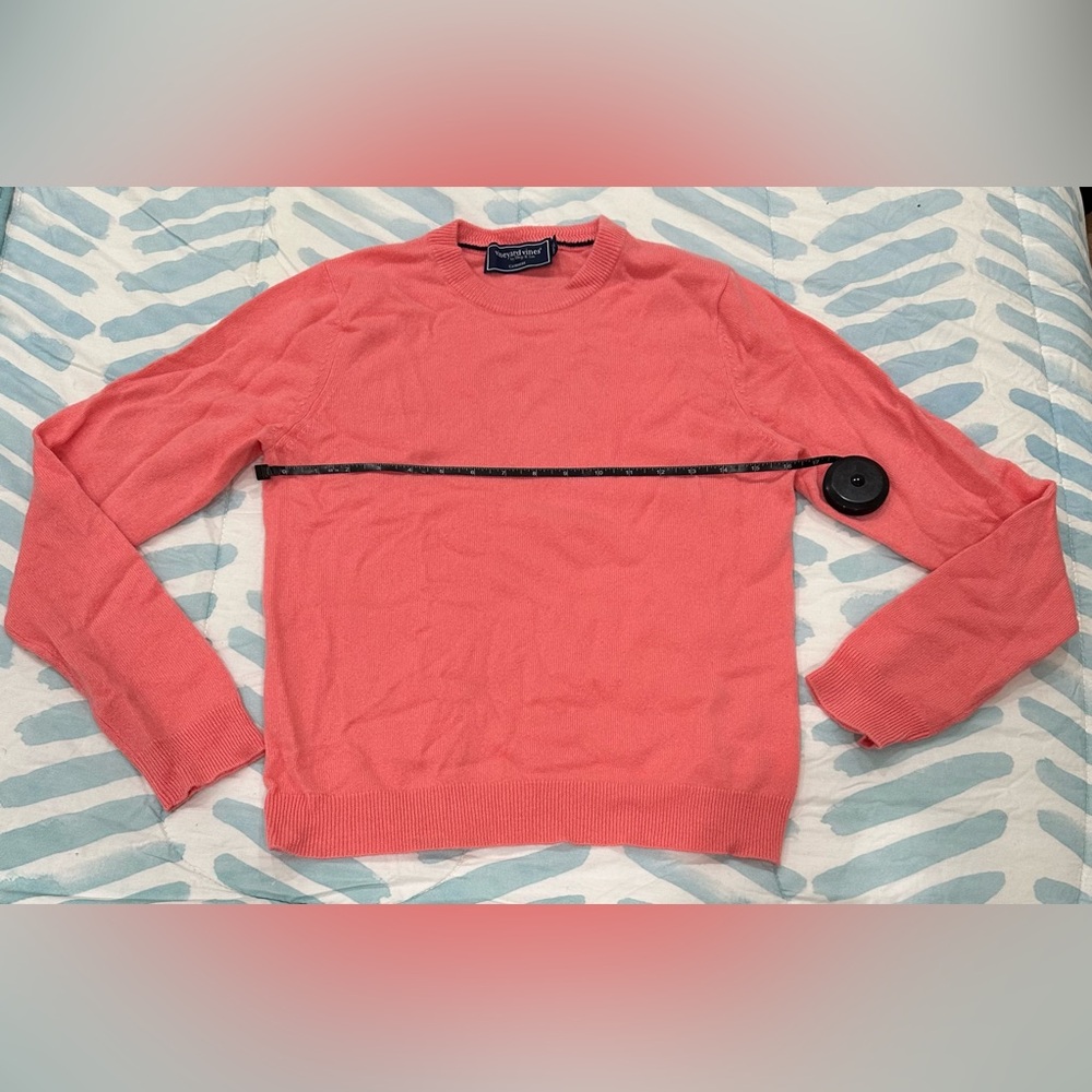 Vineyard Vines Kids Cashmere Coral Crewneck Sweater